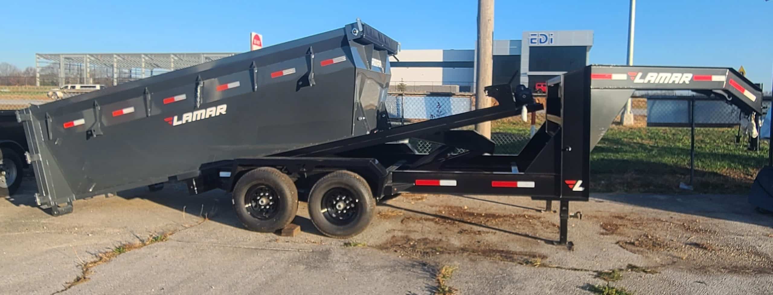 2023 LAMAR TRAILER 14K 83" x 14' ROLL OFF DUMPSTER W/ TWO 4' BINS
